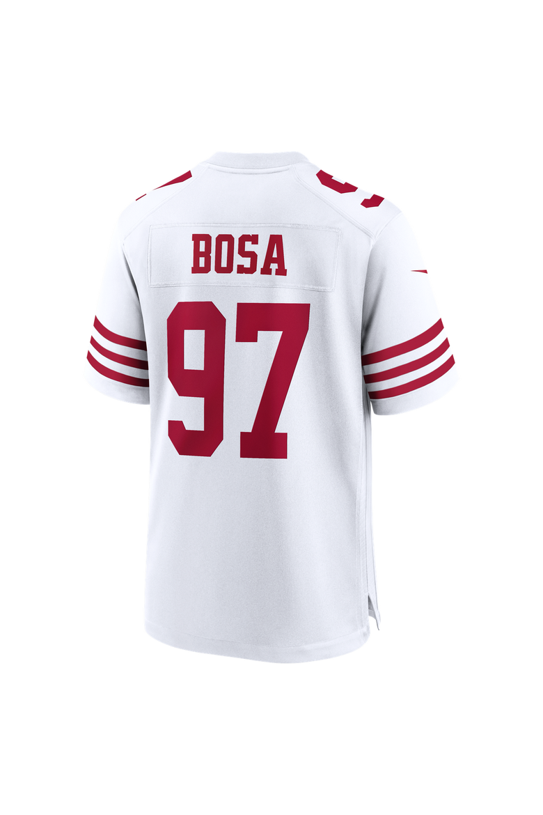 Men's Nike Nick Bosa White San Francisco 49ers 80th Anniversary Game Jersey, Alternate, color, White