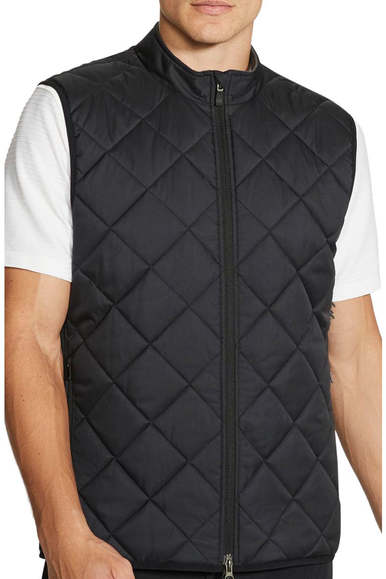 Nike Reversible Quilted Golf Vest, Main, color, BLACK/ DARK SMOKE GREY