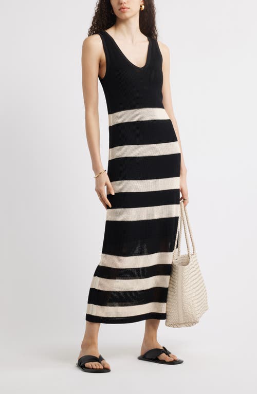 Nordstrom Sleeveless Open Stitch Maxi Sweater Dress