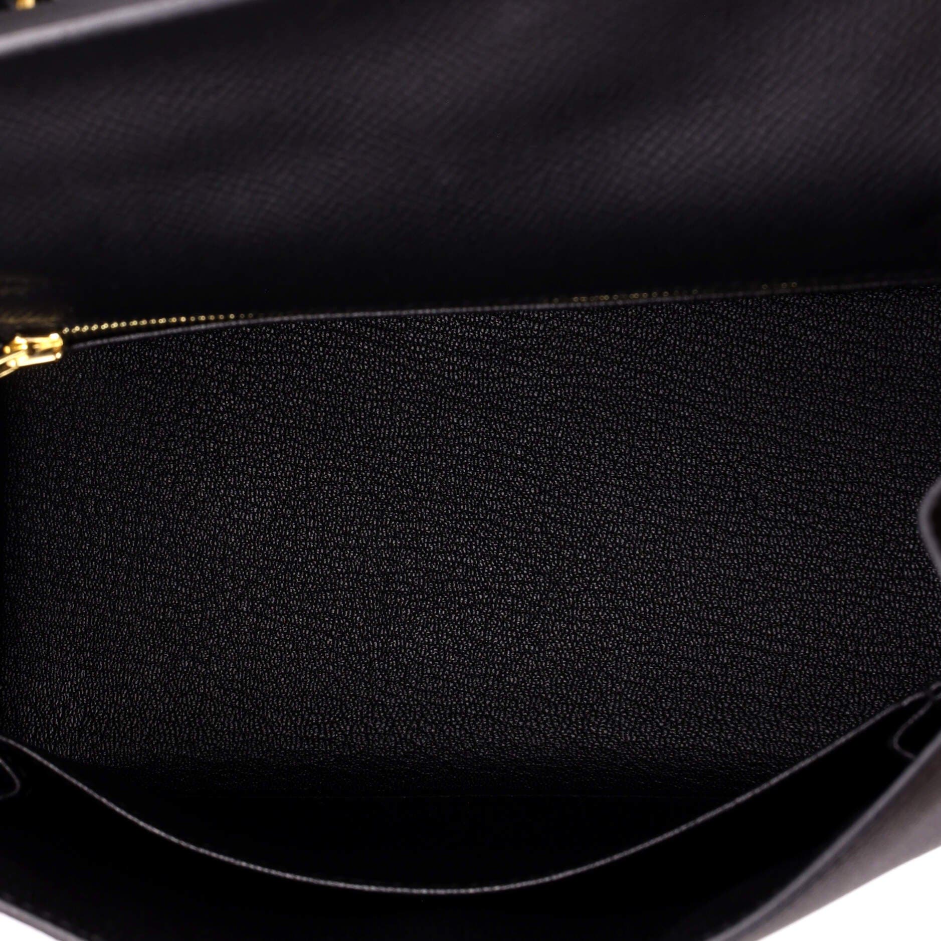 Kelly Handbag Black Epsom with Gold Hardware 25, Alternate, color, Black