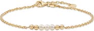 DEVATA Freshwater Pearl Chain Bracelet in 14K Gold, 18mm