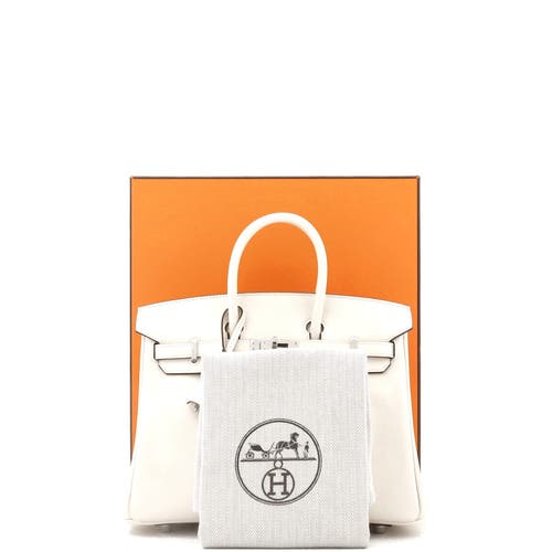 Pre-owned Hermes  Hermes Birkin Handbag Grey Swift With Palladium Hardware 25 In Gray