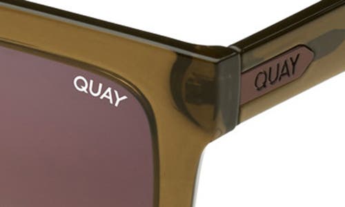 Quay Icy 47mm Gradient Square Sunglasses In Green/brown