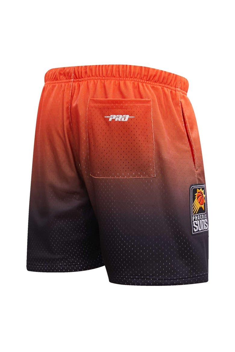 Men's Post Devin Booker Black/Orange Phoenix Suns Ombre Name & Number Shorts, Alternate, color, Black