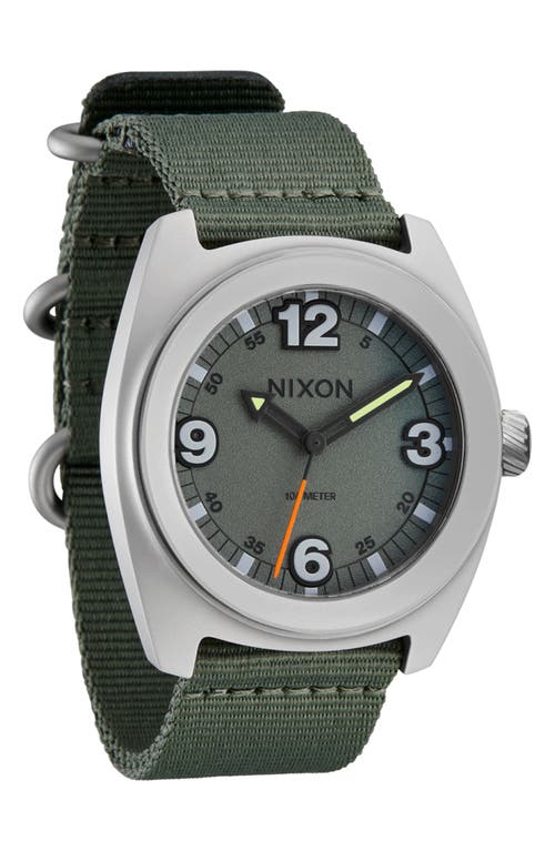 Nixon Clutch Webbing Strap Watch, 42mm In Green