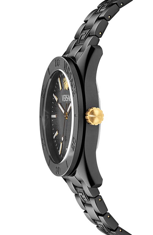Versace V-dome Bracelet Watch, 42mm In Black