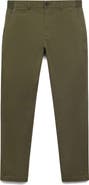 MANGO Prato Crop Tapered Stretch Cotton Chinos
