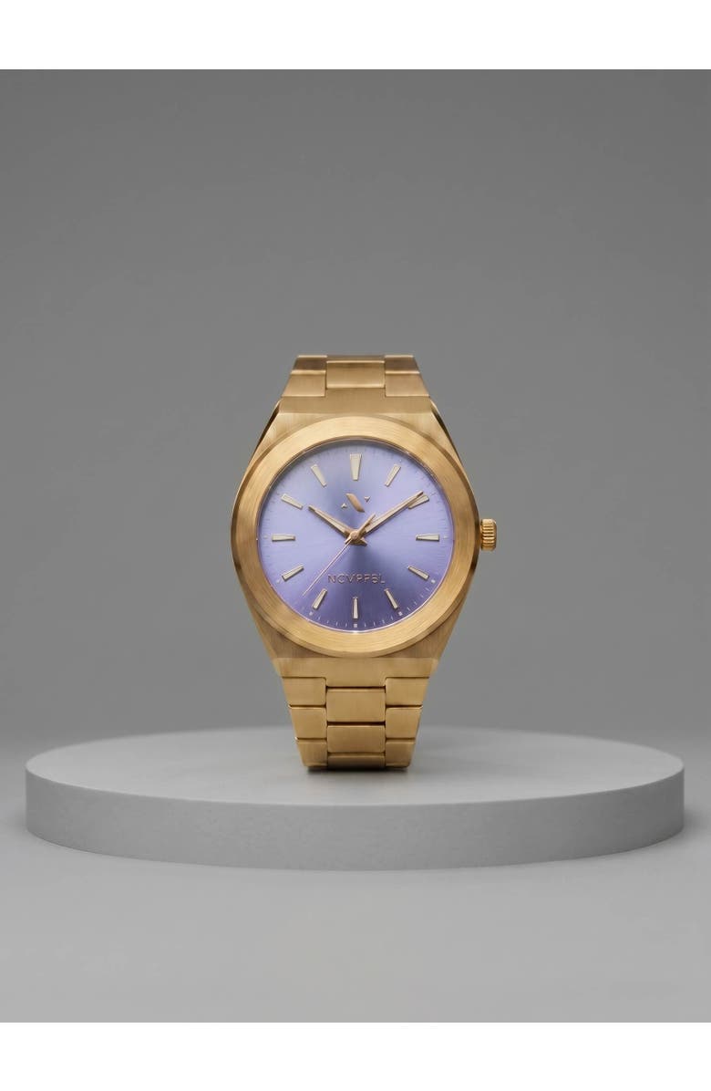 NCMPRBL Elevate Link Peri Swiss Quartz Bracelet Watch, 42MM, Main, color, Yellow Gold/ Veri Peri