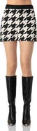 IVONNE Tailored Mega Houndstooth Shorts with Back Zipper