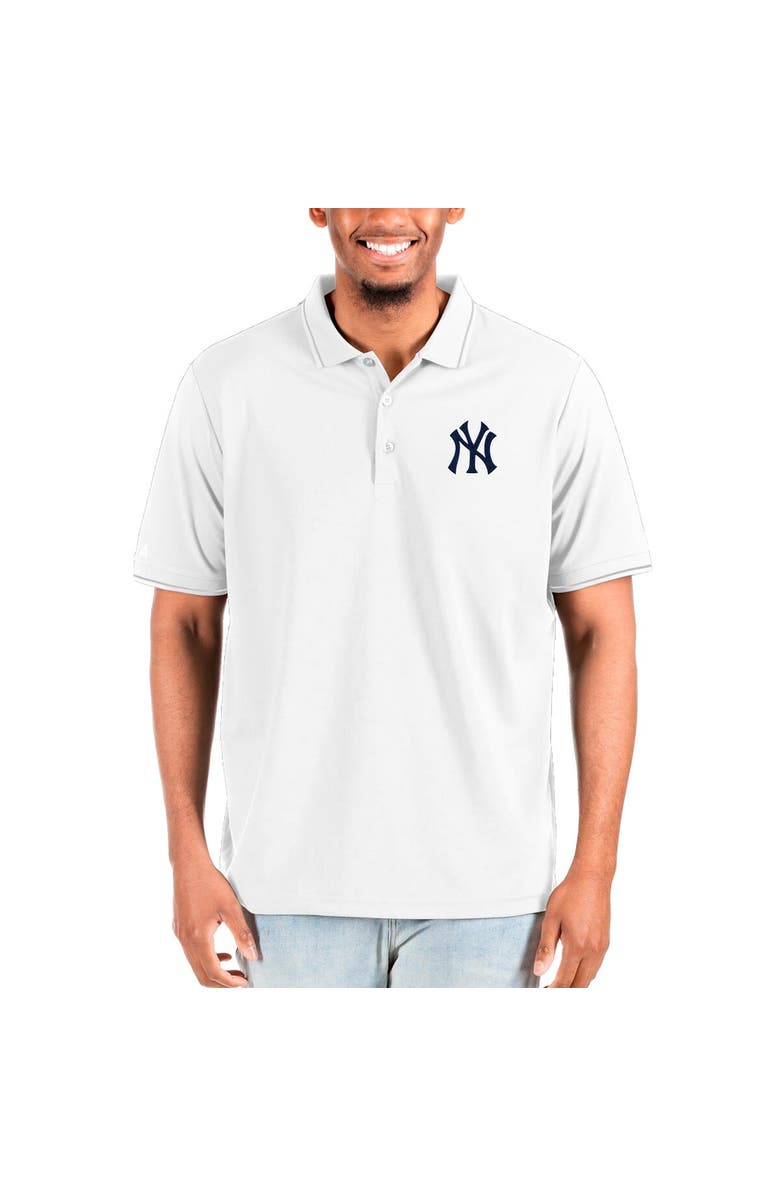 ANTIGUA Men's Antigua White New York Yankees Big & Tall Affluent Polo, Main, color, 