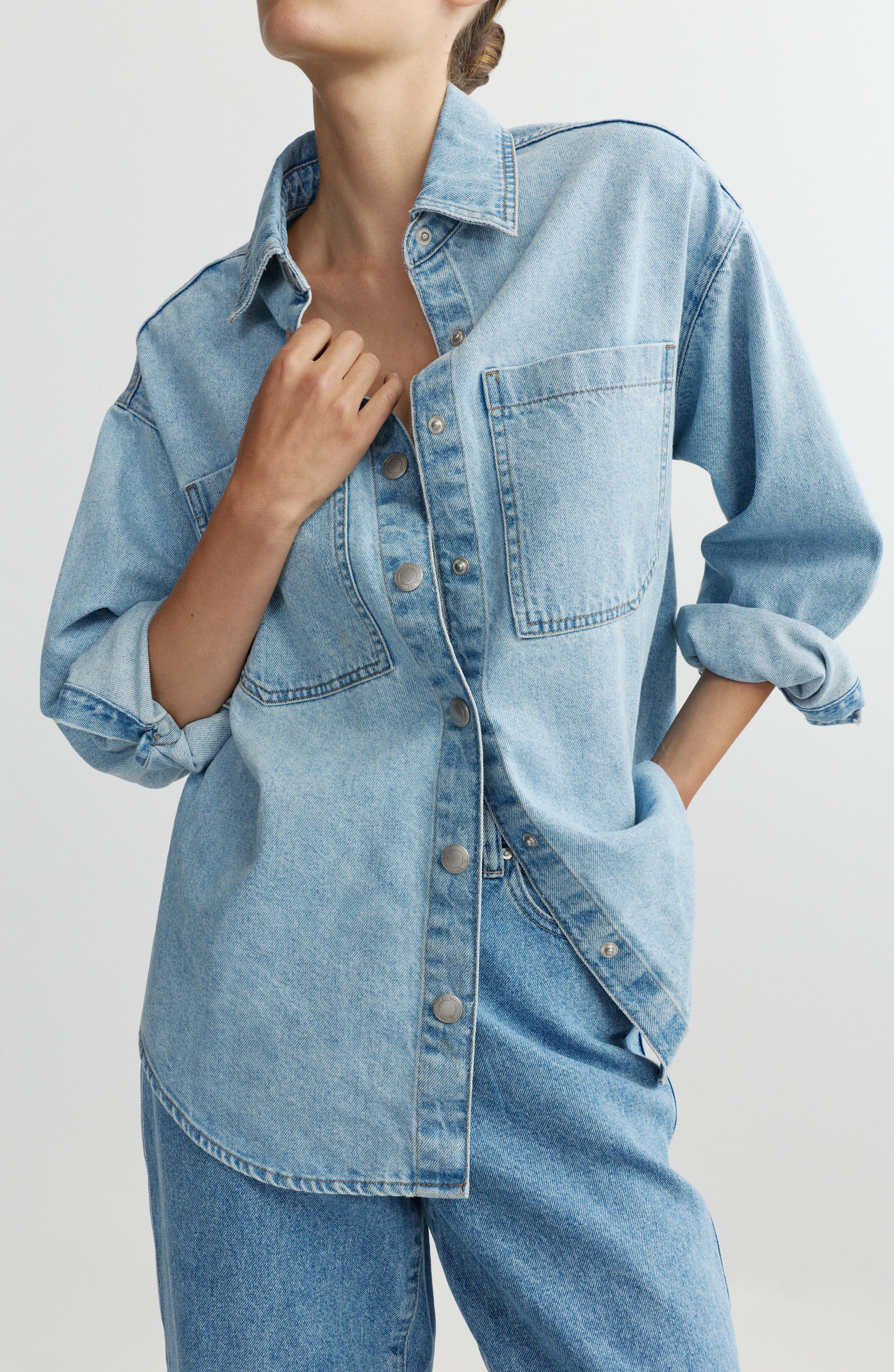 Addison Snap Front Denim Overshirt