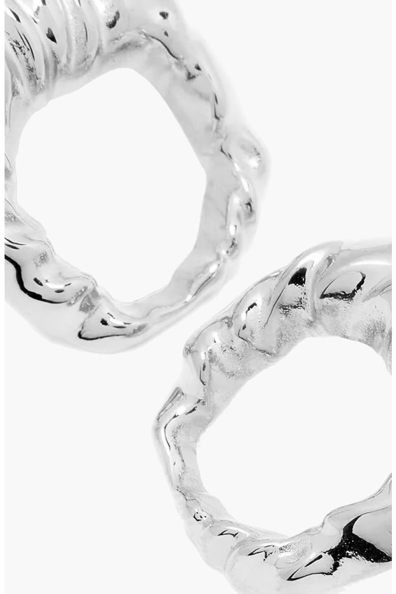 Iyun Face On Stud Earrings In Silver, Alternate, color, Silver