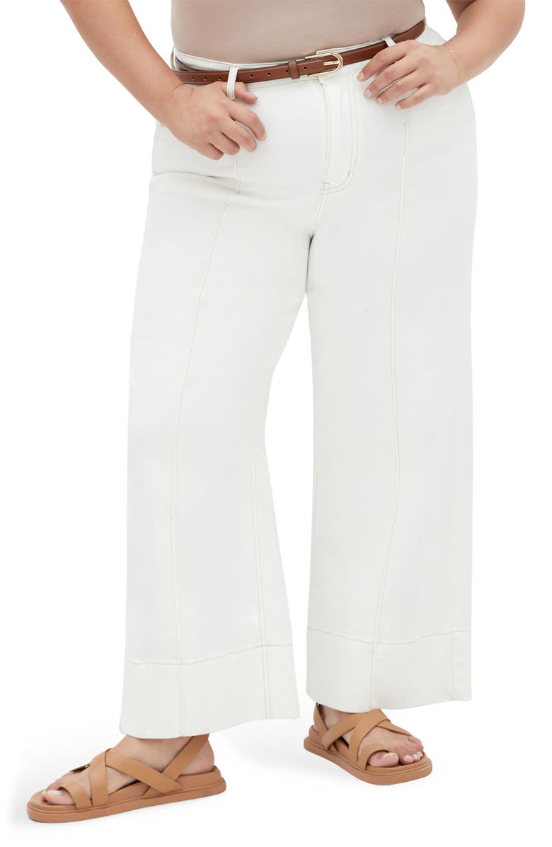 City Chic Millie Crop Wide Leg Jeans, Main, color,