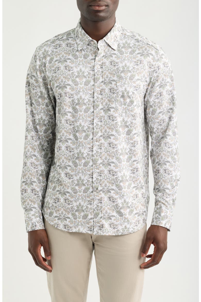 San Lucio Pina Resort Long Sleeve Button Up Shirt, Main, color, BISCOTTI TAN