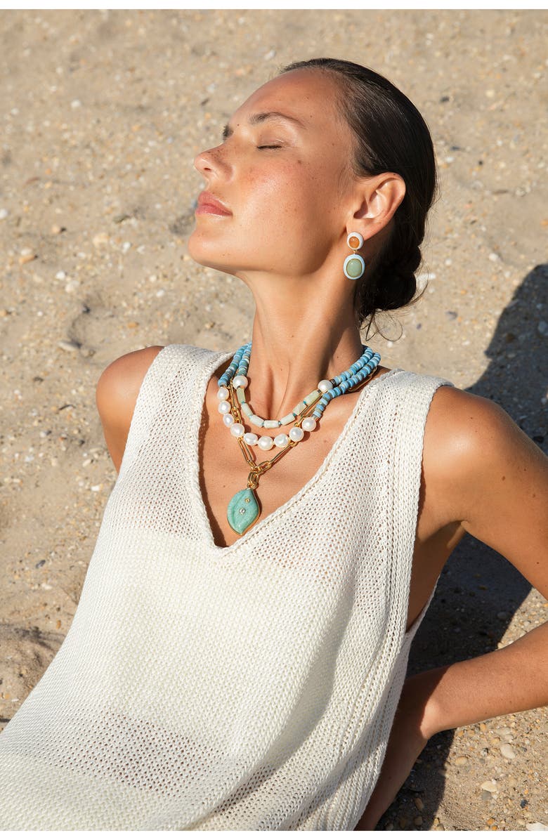 Lizzie Fortunato Papaya Drop Earrings, Alternate, color, 