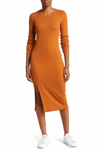 Beyond Yoga Day to Night Long Sleeve Knit Midi Dress