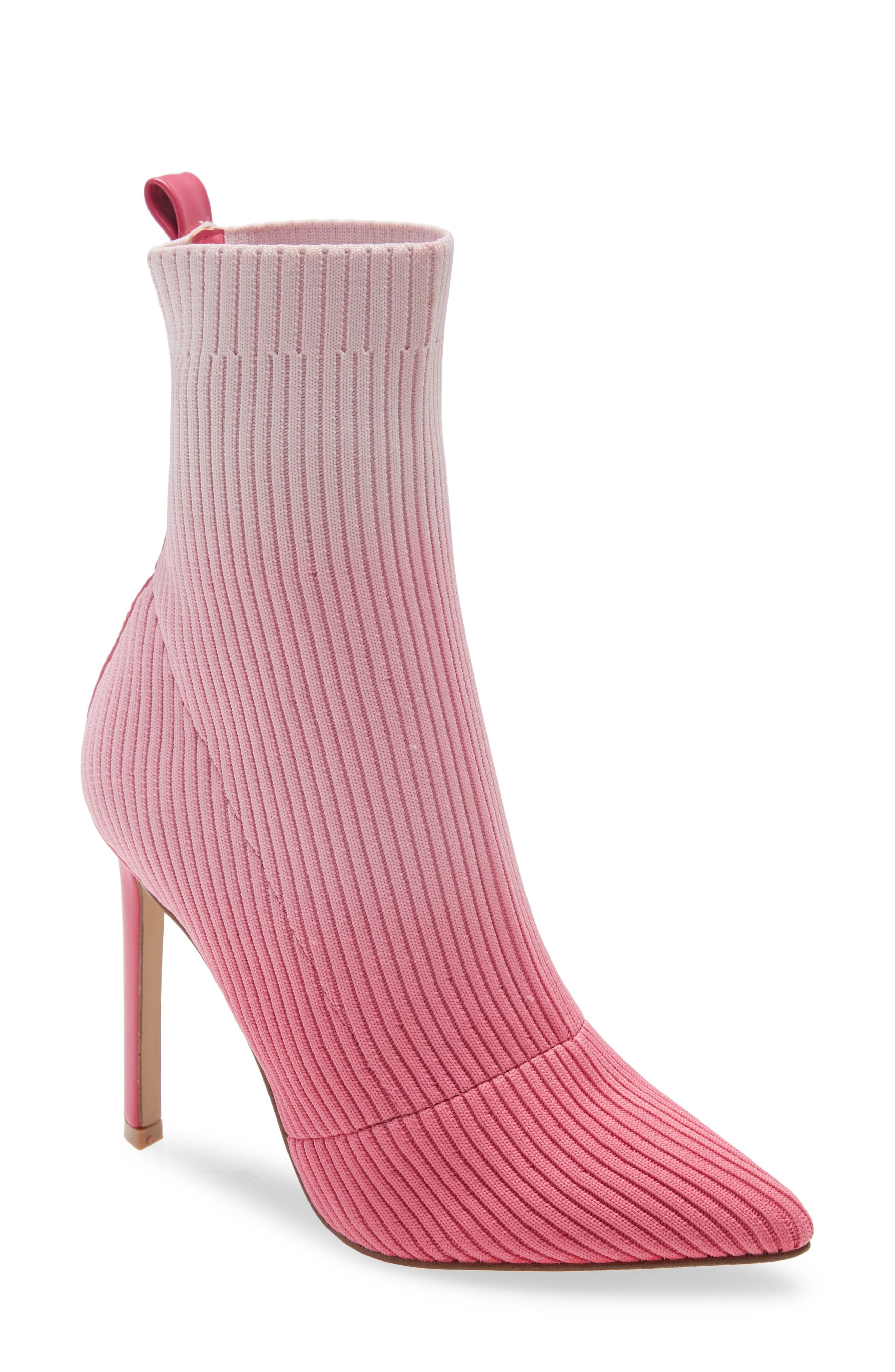 Dianne Ribbed Knit Bootie, Main, color, PINK MULTI