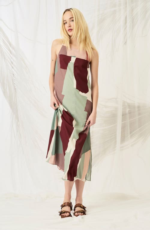 Luxely Abstract Print Shift Dress