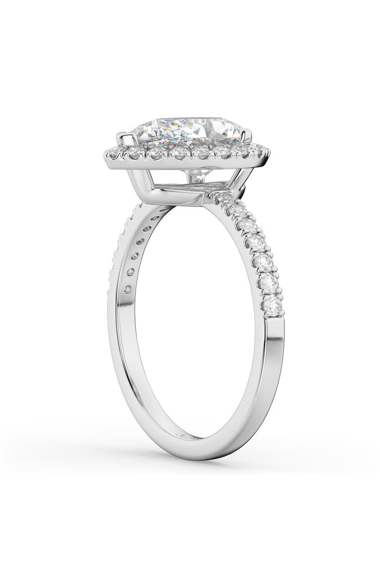 Pear Cut Halo Diamond Engagement Ring 14K, Alternate, color, 2.51ct/White Gold
