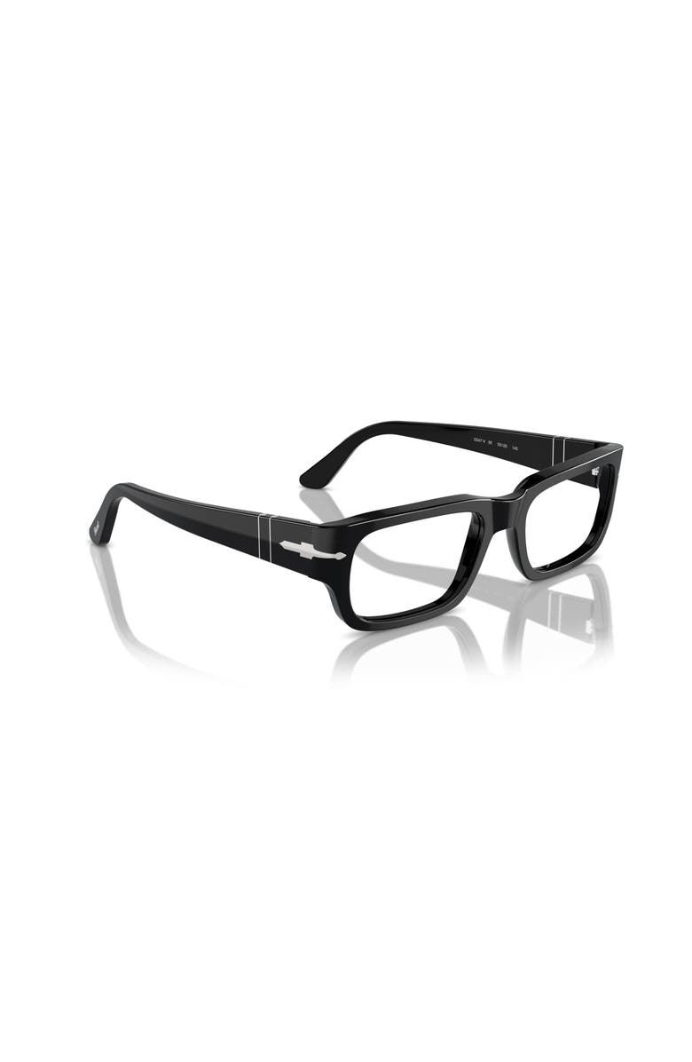 Persol 55mm Rectangle optical glasses, Alternate, color, Black
