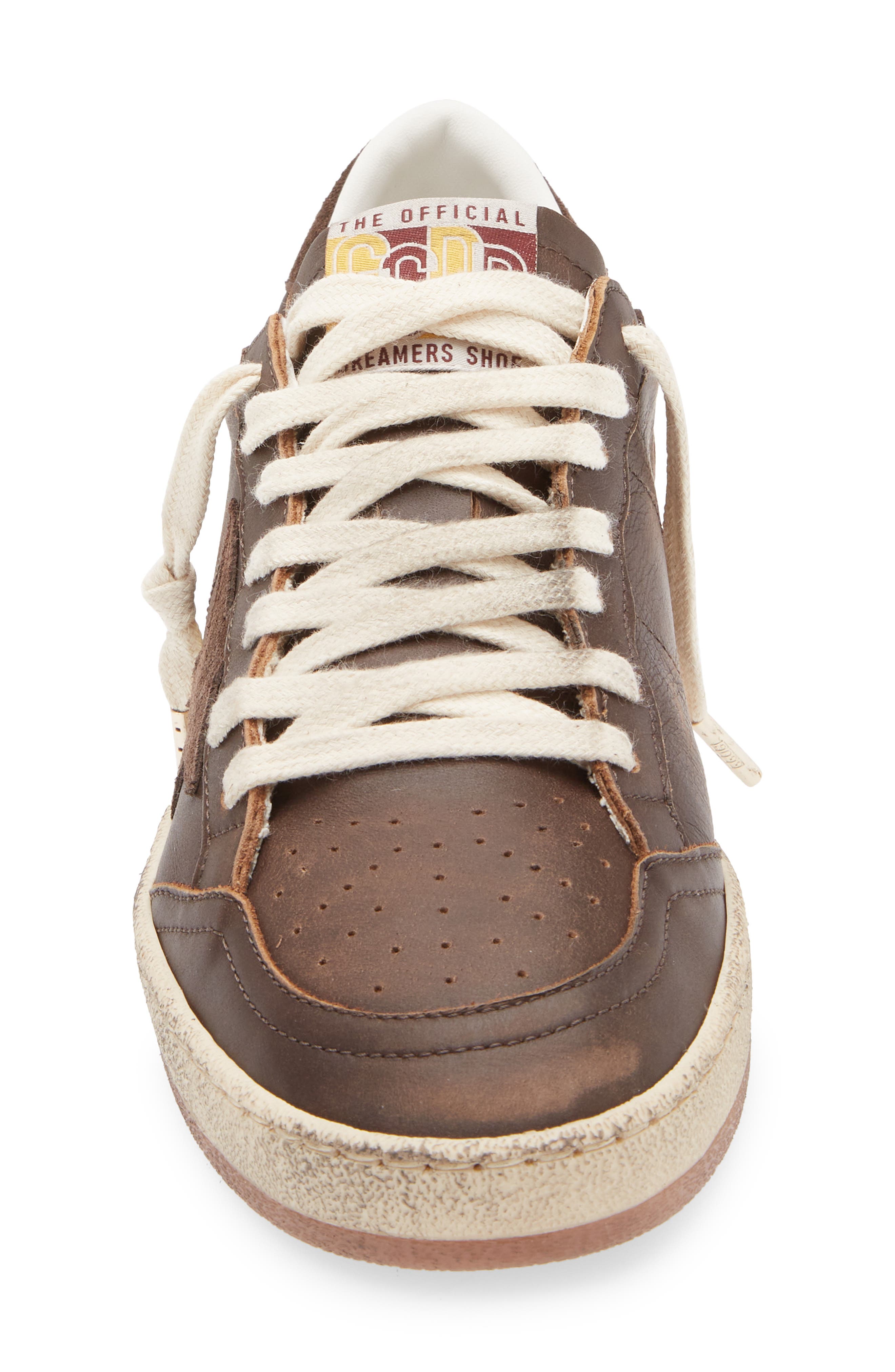 Golden Goose Ball Star Sneaker, Alternate, color, Brown