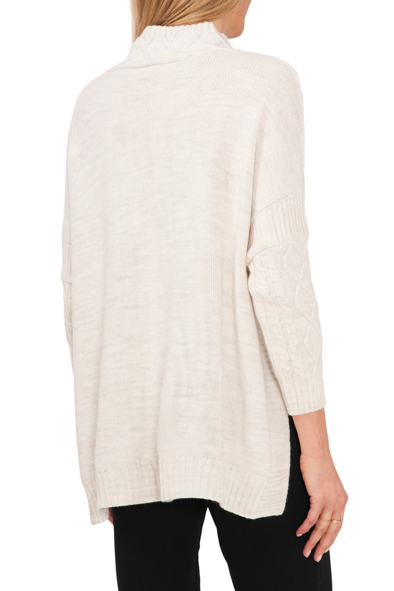 Cable Knit Sweater, Alternate, color, ANTIQUE WHITE