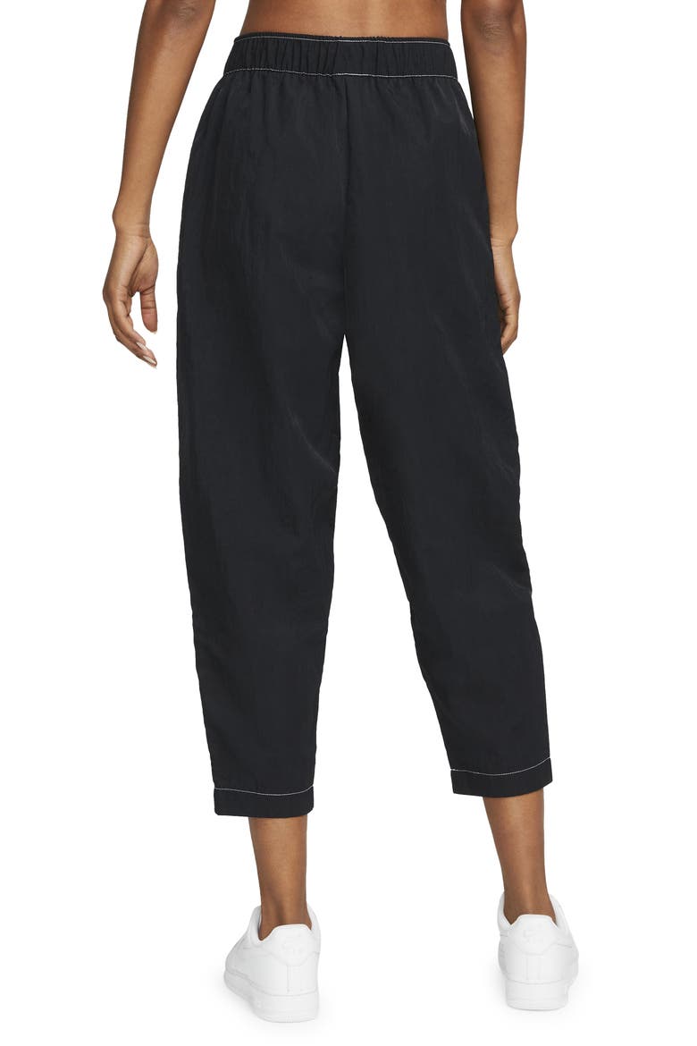 Sportswear Swoosh Woven Pants, Alternate, color, BLACK/ BLACK/ WHITE/ WHITE