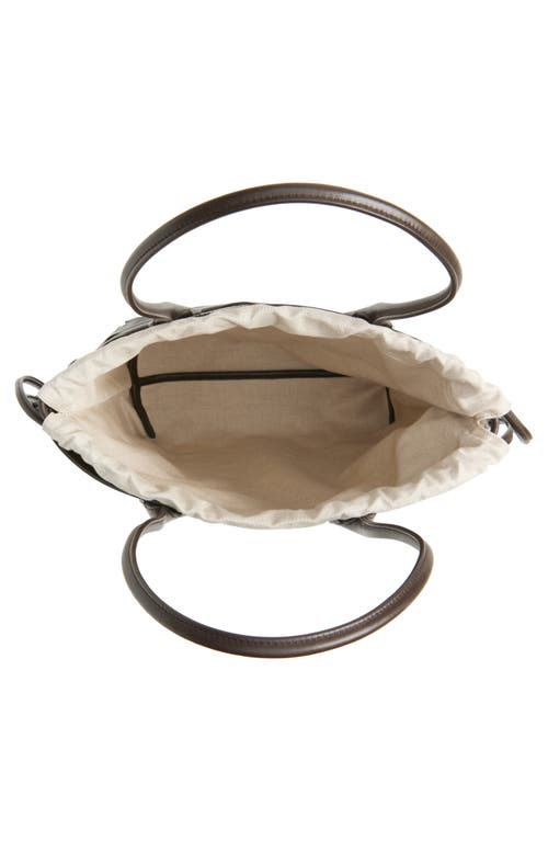 Ferragamo Medium Gancini Perforated Leather Tote In Testa Di M Naturale