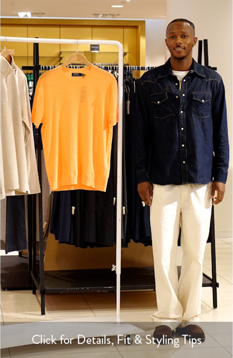 Textured Seed Stitch Cotton & Linen Sweater, sales video thumbnail