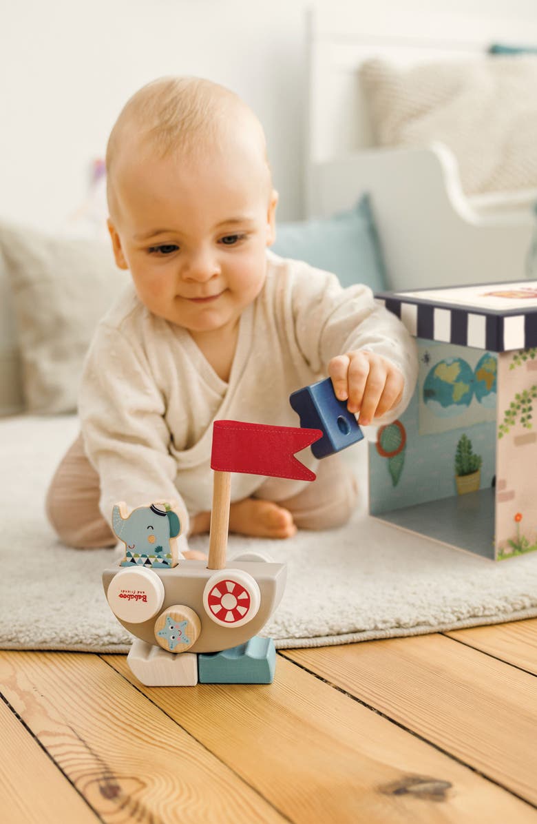 Bababoo and friends<sup>®</sup> Lolo Elephant Funny Autoboat 2-in-1 Stacking Game, Alternate, color, Grey