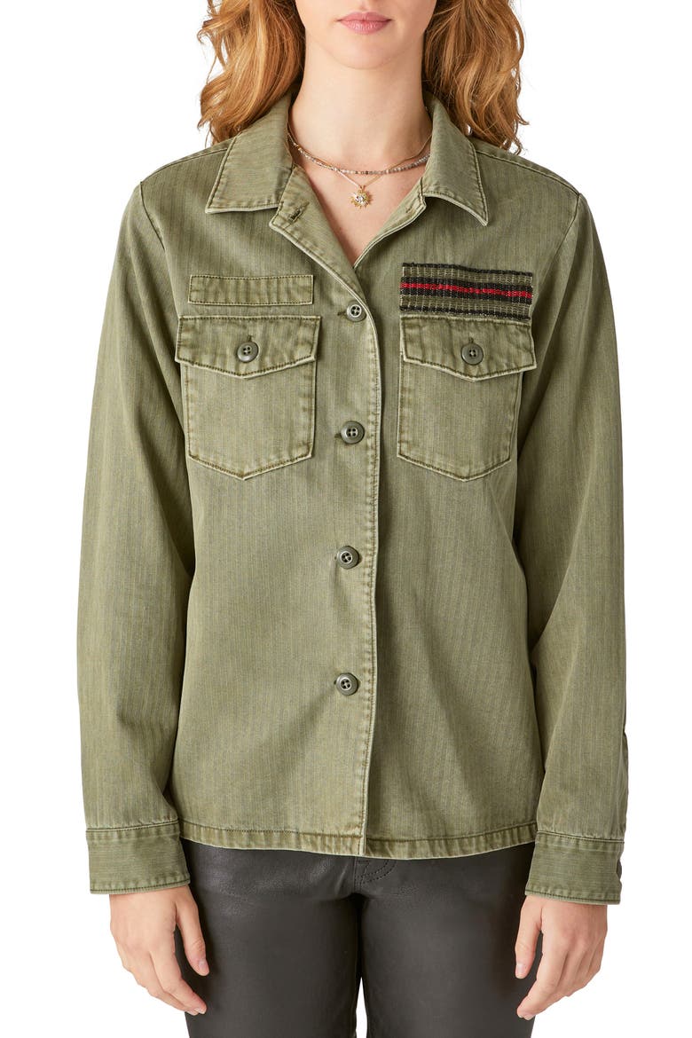 Utility Shirt Jacket, Main, color, 378 OLIVE