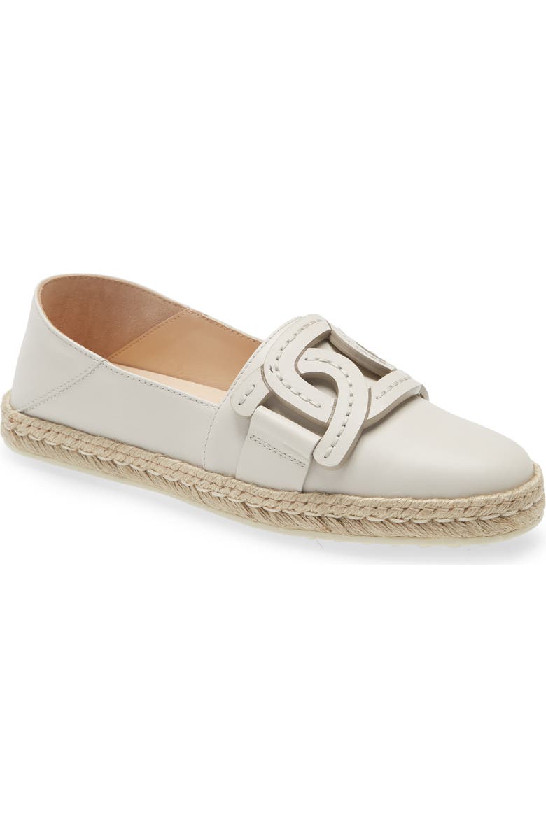 Tod's Kate Chain Detail Convertible Espadrille Flat, Main, color,
