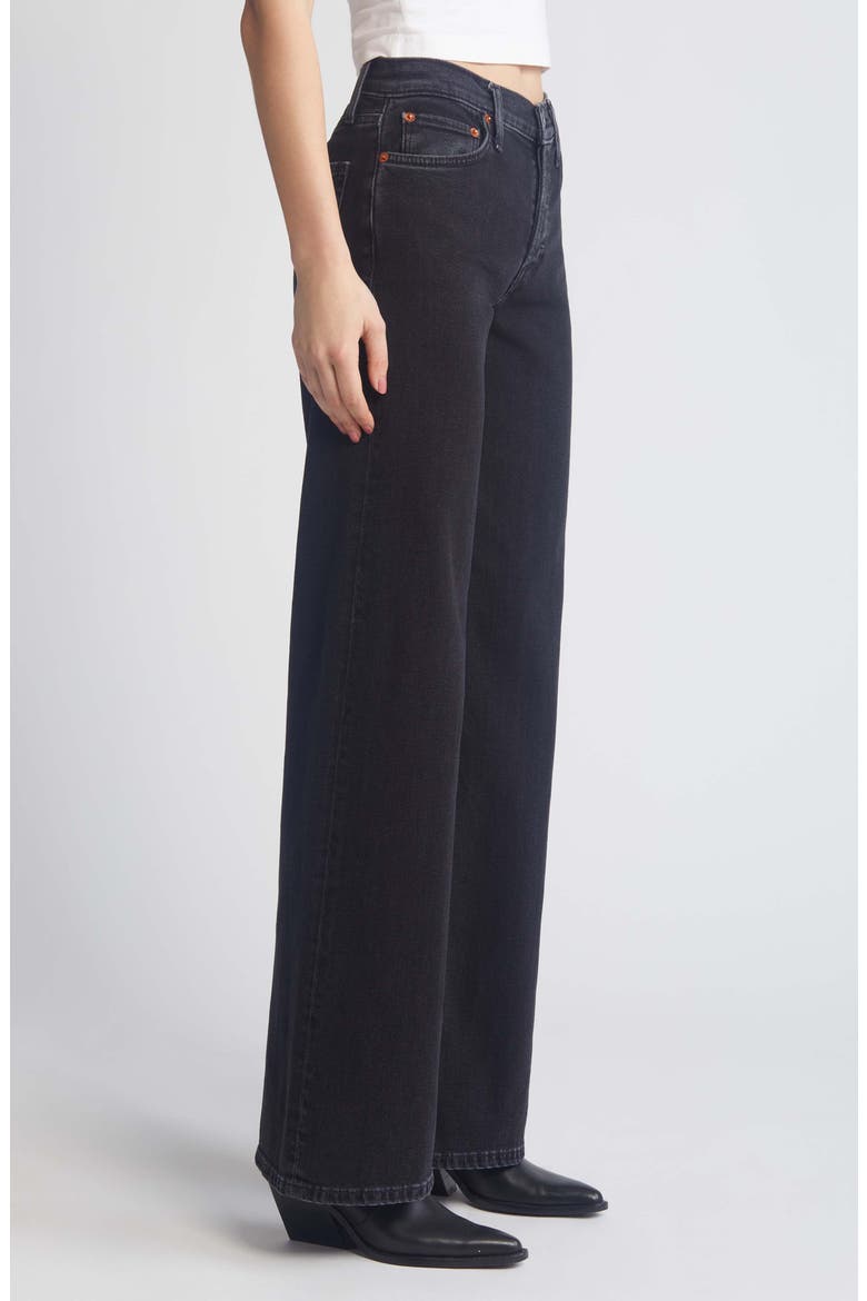 Mid Rise Wide Leg Jeans, Alternate, color, WASHED NOIR