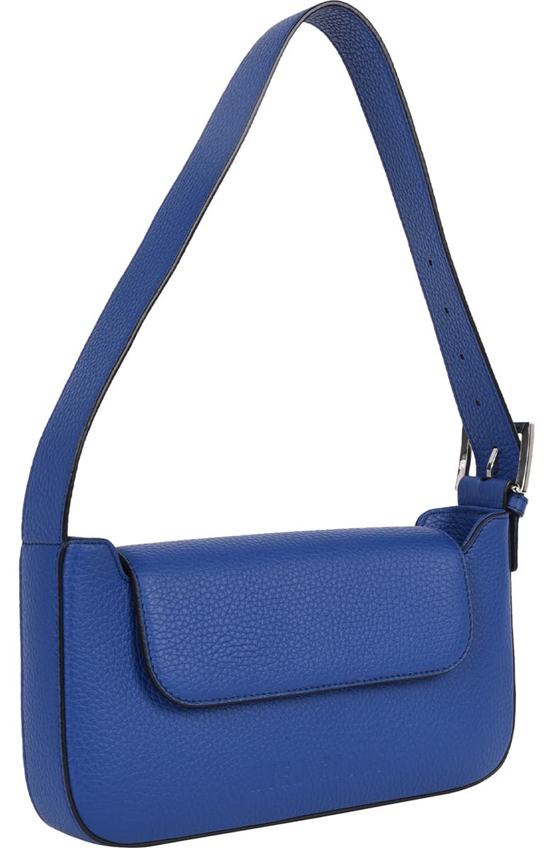 HYER GOODS Upcycled Leather Shoulder Bag with Buckle, Alternate, color,