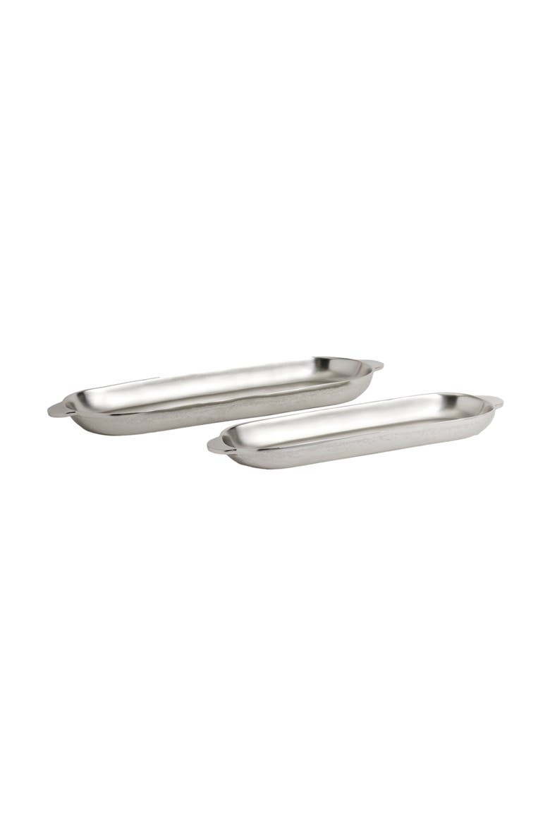 Nickel Long Trays Set of 2, Main, color, Nickel