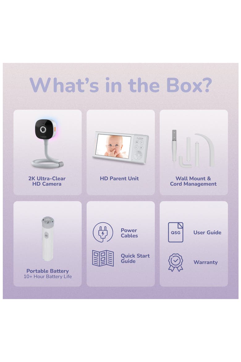 GoBaby AI Portable Pro Baby Monitor, Alternate, color, WHITE