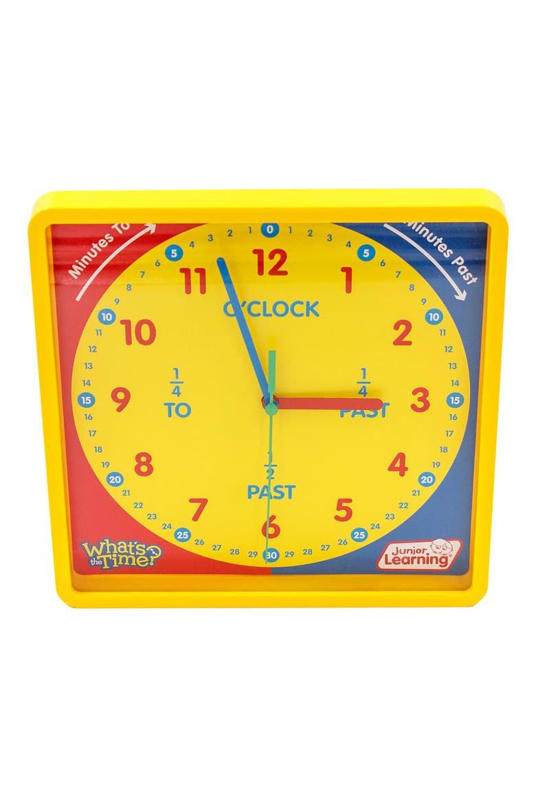 What's The Time Classroom Clock Educational Toy, Alternate, color, Multicolored