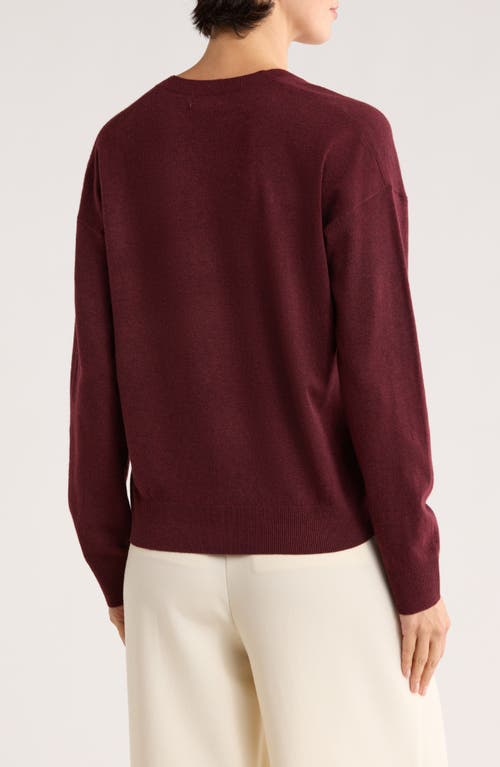 Nordstrom Rack V-neck Pullover Sweater In Burgundy