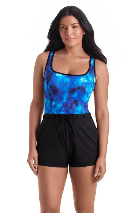 Binded Scoopneck Runaround Chlorine Resistant One-Piece Swimsuit