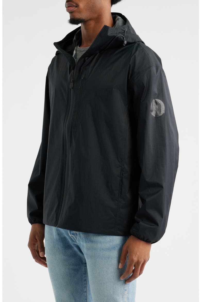 Zafir Hooded Water Resistant Jacket, Alternate, color, BLACK