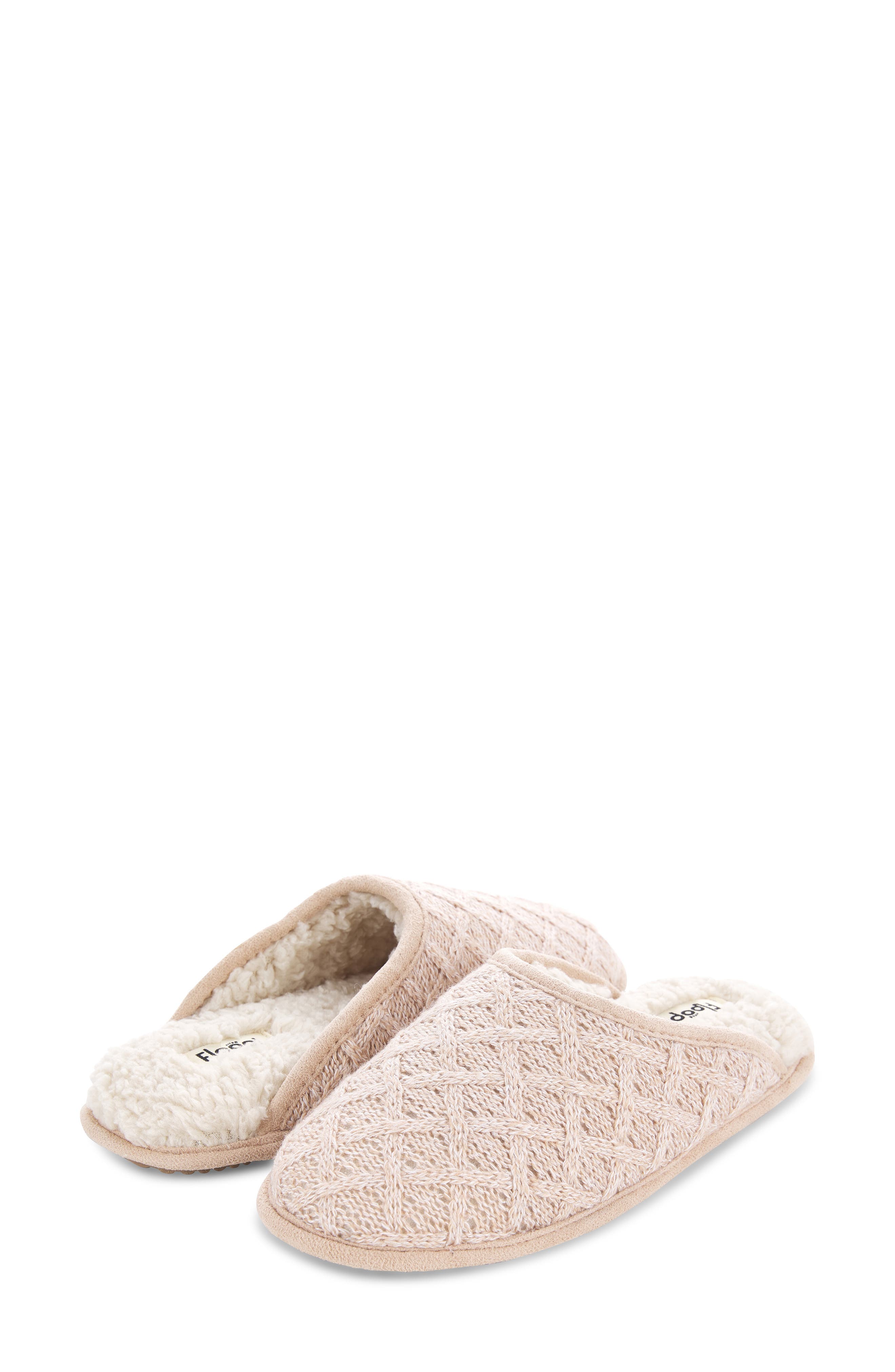 FLOOPI Isabel Lattice Knit Scuff Slipper, Alternate, color, Pink