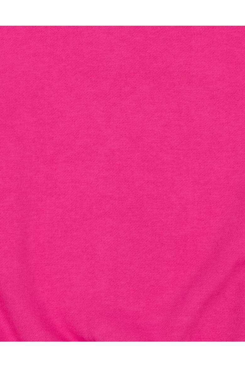 Kids Pullover Sweatshirt, Long Sleeve, Solid Colors, Alternate, color, Hot Pink