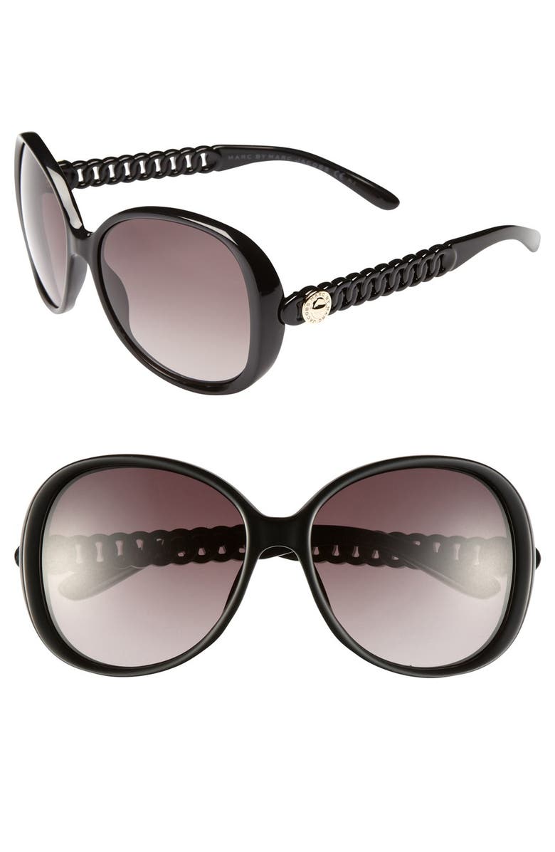 MARC BY MARC JACOBS 58mm Oversized Sunglasses, Main, color, 