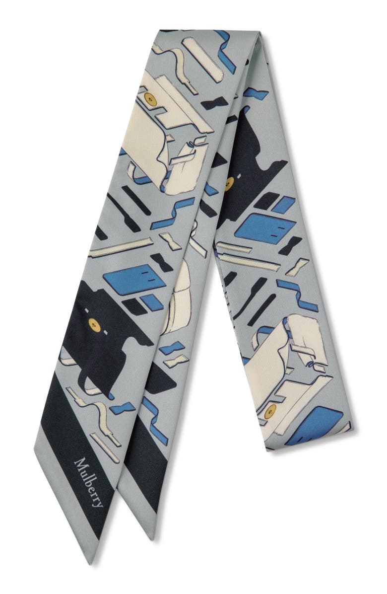 Mulberry Skinny Scarf - Bayswater Workshop, Main, color, Light Grey