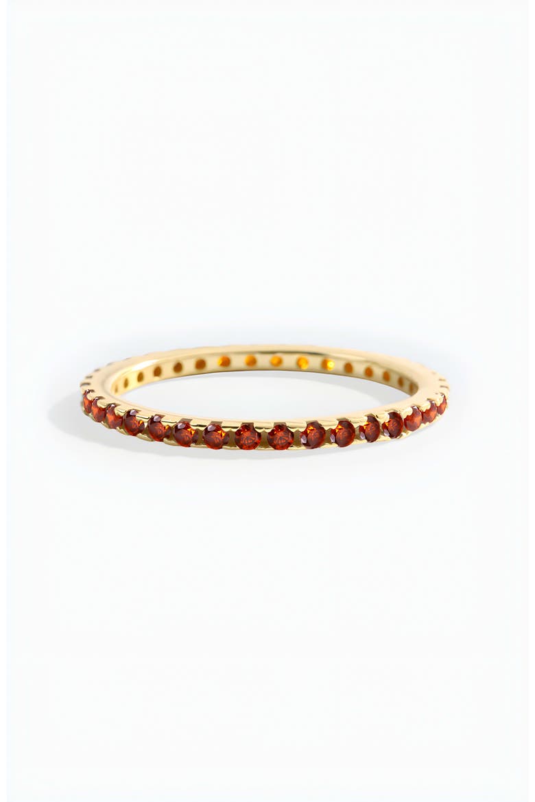 January Birthstone Eternity Stacking Ring, Alternate, color, 18k Gold Over Sterling Silver