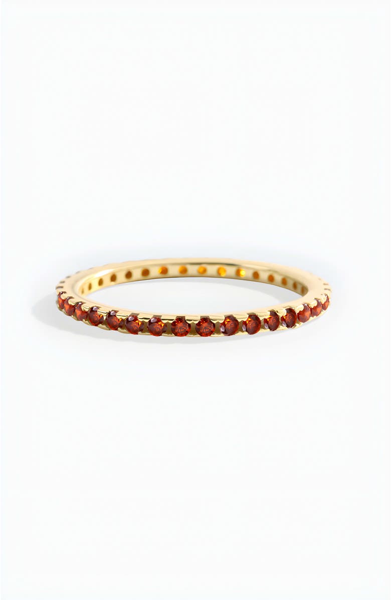 Mint & Lily January Birthstone Eternity Stacking Ring, Alternate, color, 18K Gold Over Sterling Silver