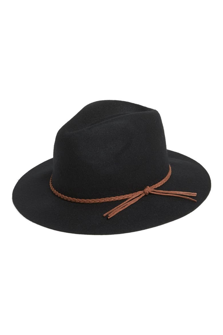 Wool Fedora, Main, color, BLACK