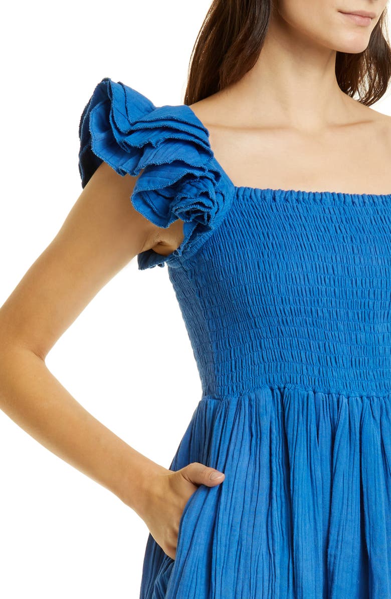 MILLE Bea Smocked Ruffle Minidress, Alternate, color,