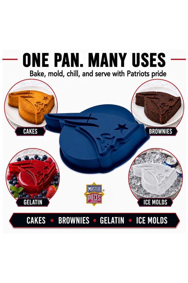 New England Patriots Cake Pan, Alternate, color, Blue