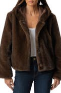 KUT from the Kloth Saskia Hooded Faux Fur Jacket